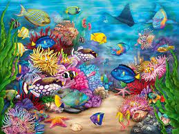 RAVENSBURGER 750-PIECE PUZZLE Tropical Reef Life Large Format