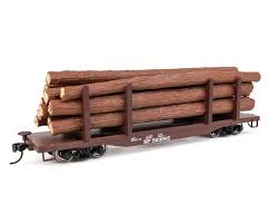 WALTHERS HO 45' Logging Flatcar - Ready to Run -- Northern Pacific #120634