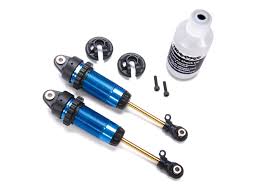 TRAXXAS 1/10 Blue Aluminum Long GTR Shocks (2)
