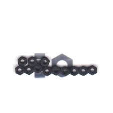 WALTHERS Nylon Hex Nuts pkg(12) -- 2-56; .075 x 3/16" .19 x .48cm