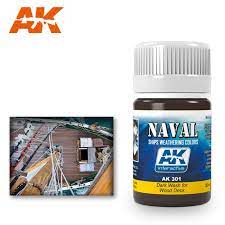 AKI Wood Deck Dark Wash Enamel Paint 35ml Bottle