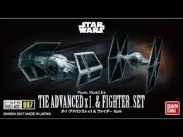 BANDAI  Star Wars Vehicle Model Tie Advanced and Tie Fighter