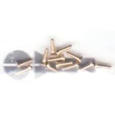 WALTHERS 00-90 Brass Flat Head Machine Screws -- 1/4 x .047" .64 x .12cm pkg(12)