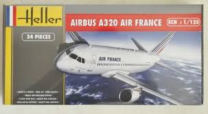HELLER  1/125 Airbus A320 Air France Airliner