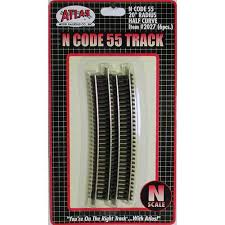 ATLAS N Code 55 17.5" Radius Half Curve (6Pk)