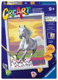 CREART Horse At Sunset Paint by Number 7x10