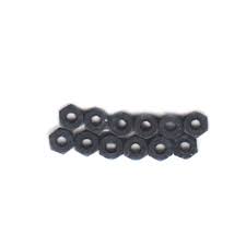 WALTHERS Nylon Hex Nuts pkg(12) -- 4-40; .100 x 1/4" .25 x .64cm