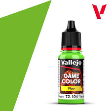 VALLEJO 18ml Bottle Green Fluorescent Game Color