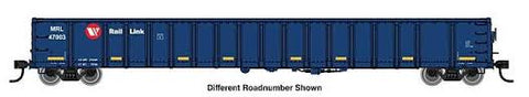 WALTHERS HO 68' Railgon Gondola - Ready To Run -- Montana Rail Link #47003