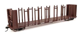 WALTHERS HO 63' Pulpwood Flatcar - Ready to Run -- Canadian National #615138