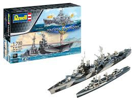 REVELL 1/700 Pacific Warriors USS Fletcher Destroyer & Indianapolis Cruiser w/paint & glue