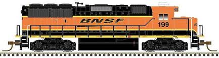 ATLAS N EMD GP60 - LokSound and DCC - Master(TM) Gold -- BNSF Railway 199 (orange, yellow, black, Wedge Logo)