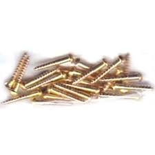 WALTHERS Brass or Brass-Plated Wood Screws pkg(24) -- #1; 1/2 x .073" 1.27 x .19cm