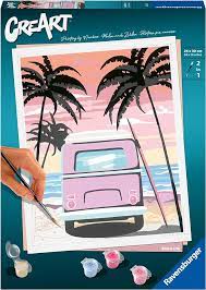 CREART Beach Life Paint by Number 10X12
