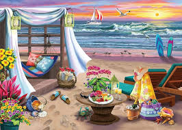 RAVENSBURGER 500-PIECE PUZZLE Cabana Retreat Large Format