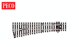 PECO HO Code 100 Turnout, Small Radius, Left - Insulfrog