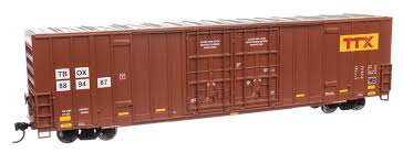 WALTHERS HO 60' High Cube Plate F Boxcar - Ready to Run -- TTX TBOX #889487