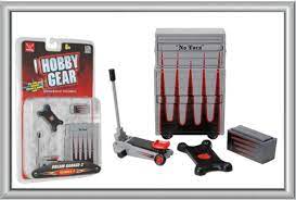 PHOENIX 1/24 Garage Accessories: Tool Chest, Tool Box, Creeper, Jack