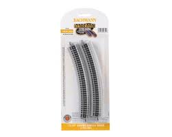 BACHMANN N 12.50 in. Radius Curved Track (6/card)
