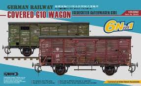 AKI 1/35 German Railway Covered G10 Wagon Freight Car w/Track Section