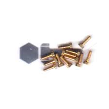 WALTHERS 0-80 Brass Hex Head Machine Screws -- 3/16 x .060" .48 x .15cm pkg(12)