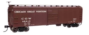 WALTHERS HO 40' Early X29 Boxcar - Ready to Run -- Chicago Great Western #85818