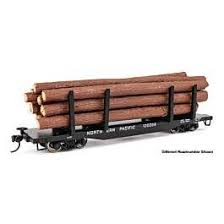 WALTHERS HO 45' Logging Flatcar - Ready to Run -- Northern Pacific #120321