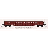 BLUFORD N 52'6" 15-Panel Mill Gondola - Medium Dented Sides - Ready to Run -- Great Northern #72904 (red, white, Large Roadname Lettering, Small Rocky)