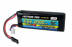 LECTRONPRO 6.6V 2000mAh 5C LiFe Receiver Flat Pack Battery with Servo Connector