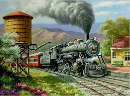 No. 90's Daily Run (Train) Paint by Number Age 8+ (11.25"x15.375")