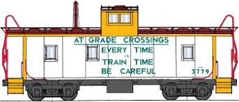 INTERMOUNTAIN HO UP CABOOSE #3779 - WHITE SIDES