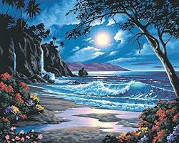 DIMENSIONS  Moonlit Paradise Paint by Number (20"x16")