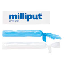 MILLIPUT 2-Part Self Hardening Putty Medium Silver-Grey