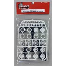 GOFER 1/24-1/25 Dragster Wheels & Tires Pack (Plastic)
