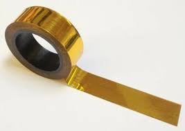 HOBBY TAPE 1/8"x 25' Gold Metallic Striping Tape (2/pk)