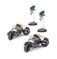 WARHAMMER  40,OOO Necromunda  Ironhead Squat Svenotar Scout Trikes