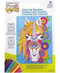 DIMENSIONS Floral Unicorn Pencil by Number (9"x12")
