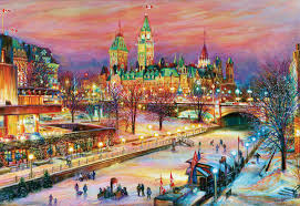 RAVENSBURGER 1000-PIECE PUZZLE Ottowa Winterlude Festival