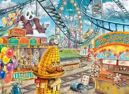 RAVENSBURGER 368-PIECE PUZZLE  Amusement Park Plight