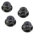 ARRMA FLANGE LOCK NUT M4 BLACK (4pcs)
