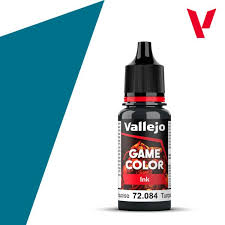 VALLEJO 18ml Bottle Dark Turquoise Ink Game Color