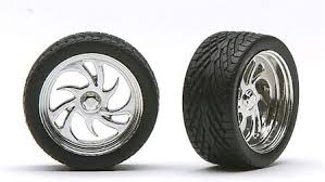 PEGASUS 1/24-1/25 Diablos Chrome Rims w/Tires (4)