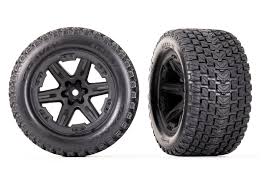TRAXXAS RXT 2.8" Black Wheels & Gravix Tires (2)