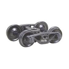 KADEE A.S.F.(R) Ride Control(R) 50 Ton Fully Sprung Self-Centering Metal Trucks -- Code 110 (.110") 33" Smooth-Back RP-25 Wheels 1 Pair