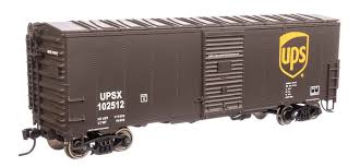 WALTHERS HO 40' Association of American Railroads Modernized 1948 Boxcar - Ready to Run -- United Parcel Service(R) #102512