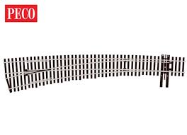 PECO HO Code 83 #7 LH Curved Turnout