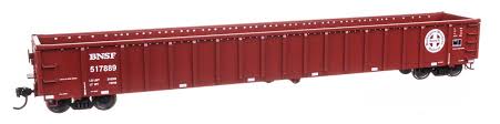 WALTHERS HO 68' Railgon Gondola - Ready To Run -- BNSF Railway #517972