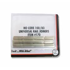 ATLAS HO Universal Rail Joiners -- Nickel-Silver (for Code 100 or Code 83 Rail) pkg(48)
