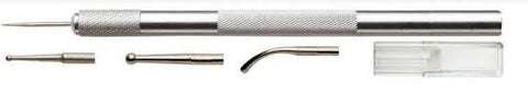 EXCEL 6"x5/16" Burnisher w/Aluminum Handle & 4 Assorted Tips