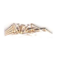 WALTHERS Brass or Brass-Plated Wood Screws pkg(24) -- #0; 3/8 x .060" .95 x .15cm